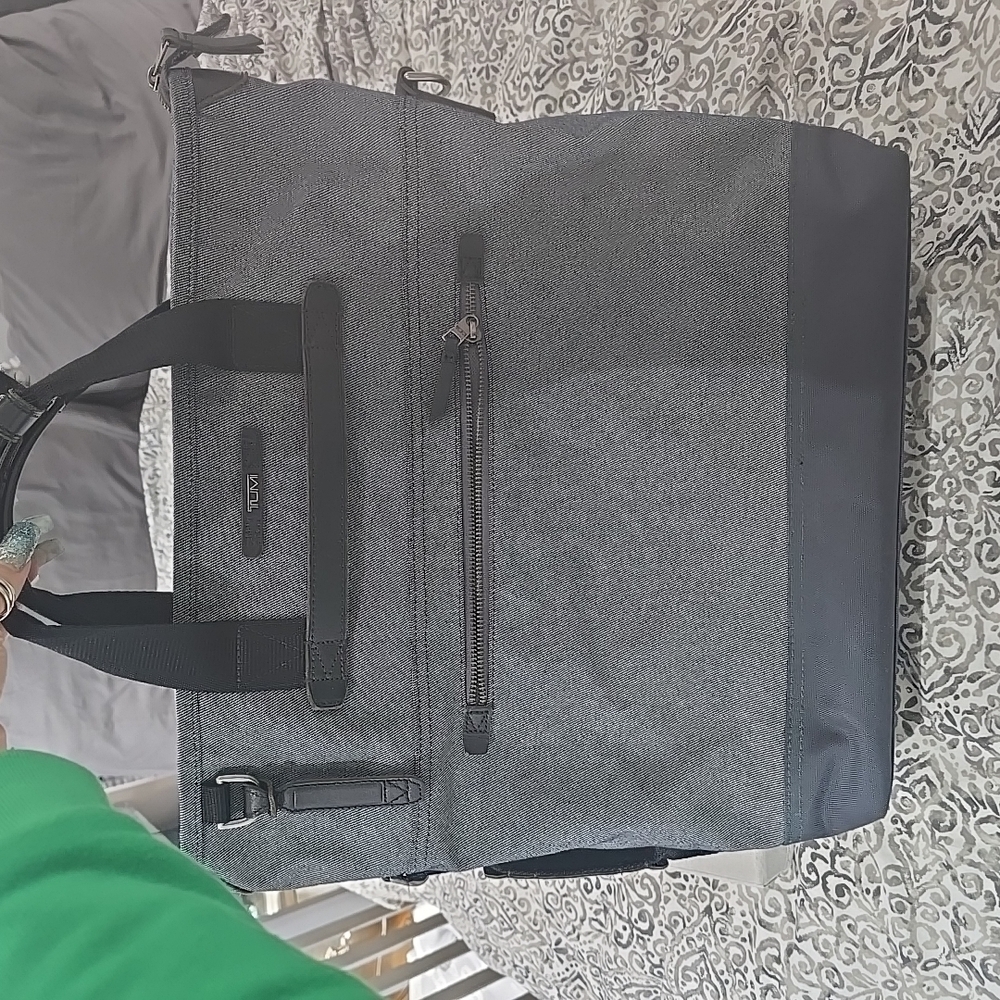 Tumi Blue Denim and Black Men's Bag
